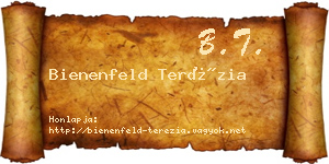 Bienenfeld Terézia névjegykártya